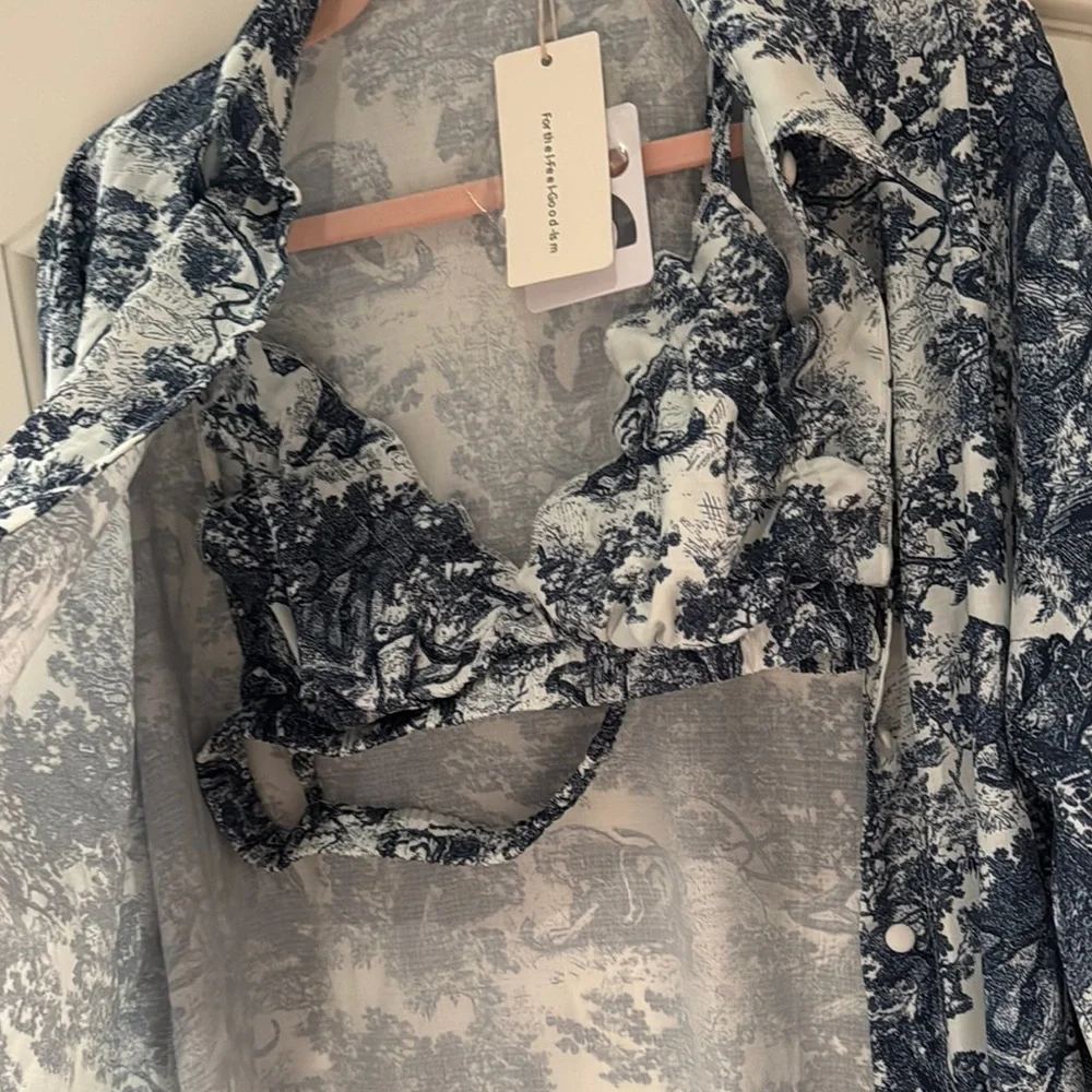 Commense Blue and White Floral matching set - Picture 4 of 6